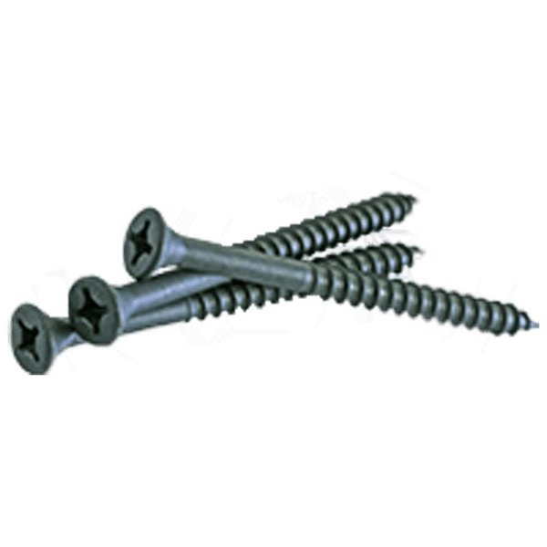 Newport Fasteners Deck Screw, #9 x 3-1/2 in, Steel, Flat Head, Combination Phillips/Slotted Drive, 5 PK 152734-5